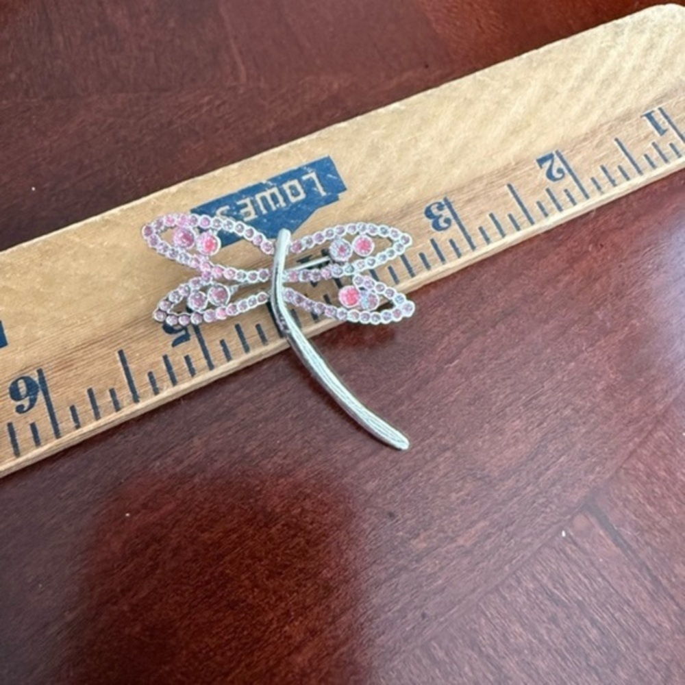 Vintage Butterfly Rhinestone Brooch - Picture 1 of 2